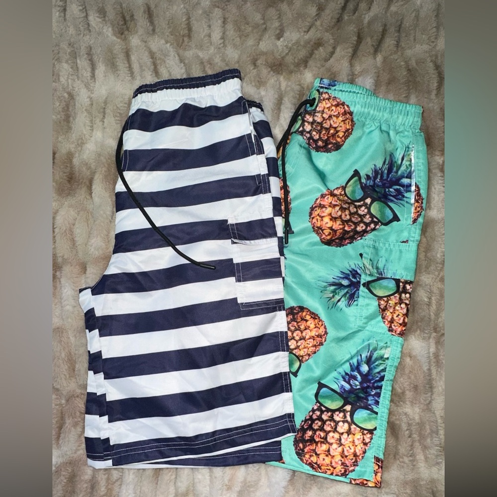 New Boys Swimtrunks Set of 2. Youth Size XL.